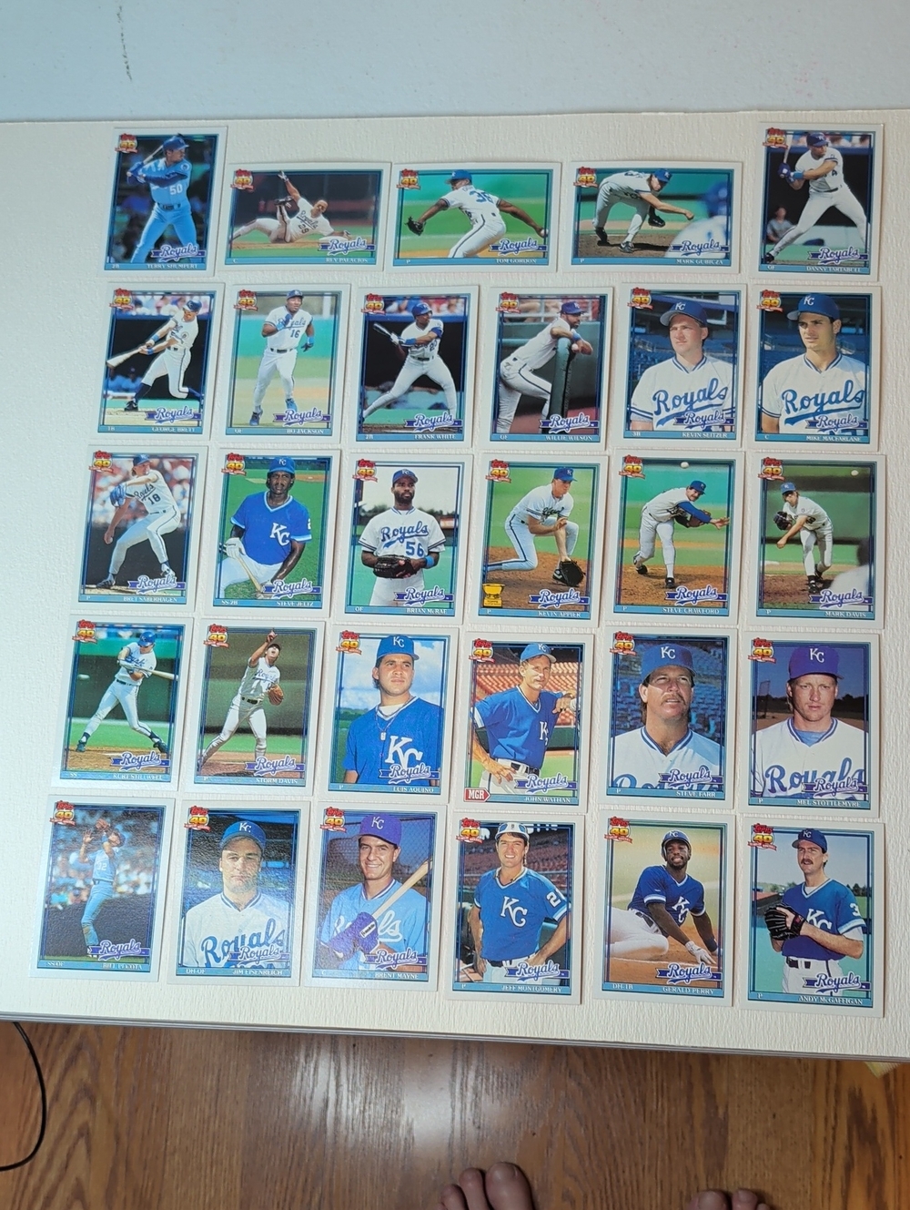 Topps Royals 1991 Complete Baseball Card Set
